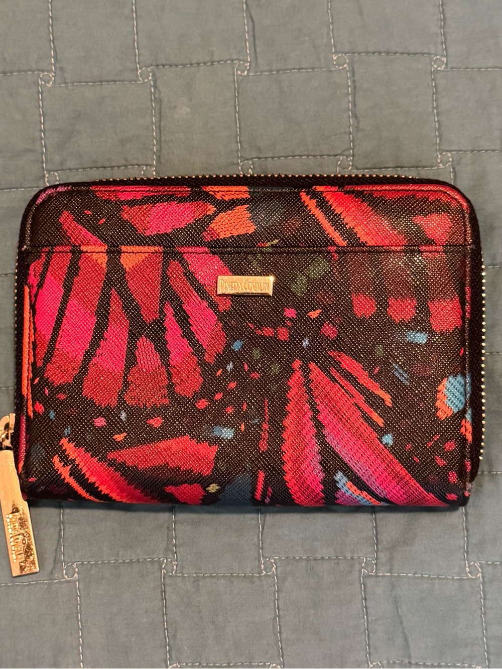 Pineda Covalin Mexico Monarch Butterfly Zip Around Wallet